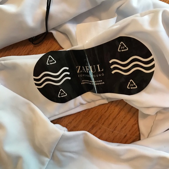 NWT Zaful Mauve/White Padded Knot Bikini Set (S) - Picture 11 of 13